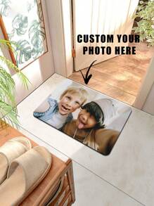 1pc Customized Doormat, Photo Doormat, Text Bathroom Mat, Family Name Custom Doormat, Personalized Welcome Doormat - Multicolor - View 6
