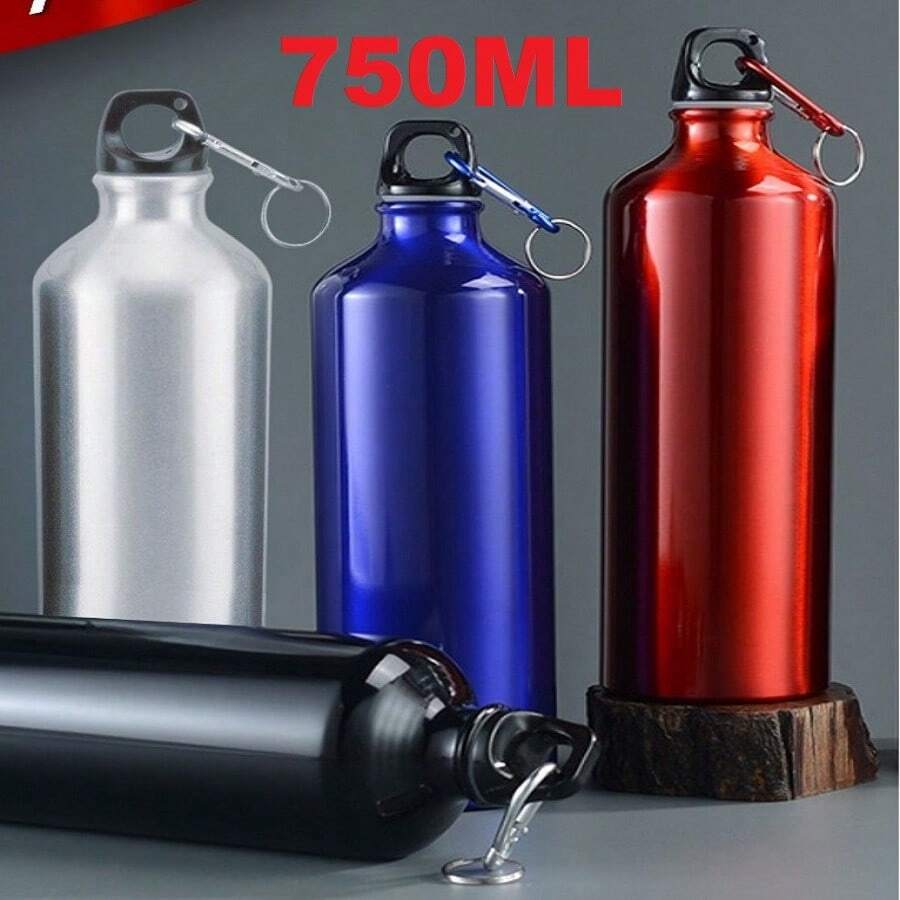 Aluminum Squeeze Bottle With Carabiner Screw Cap 750ml - Xám - Xem 1