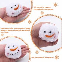 1 cái/2 quả bóng tuyết cho Giáng sinh, trò chơi ném bóng tuyết trong nhà bằng vải nhung, quả bóng tuyết giả mềm mại, quả bóng tuyết nhân tạo cho trò chơi ném tuyết nhiều người chơi, đồ trang trí tiệc Giáng sinh - quả cầu tuyết - Xem 3