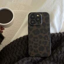 Minimalist Matte Ombre Brown-Green Amber Leopard Print Phone Case Compatible With IPhone 17 Pro Max/IPhone 17 Air X/IPhone 16 Pro Max/15 Pro Max/14 Pro Max/13 Pro/12/11 - Dark Green - View 9