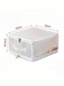 1pc Waterproof Transparent PP Storage Box, Clothing, Toys, Quilt, Home Organizer, Moisture-Proof Plastic Transparent Storage Box, Kitchen, Room, Office Cabinet Storage, Waterproof Storage Box, Makeup, Toys, Clothing Organizer Box, Waterproof Foldable Transparent Storage Box, Clothes Sorting Organizer Bag