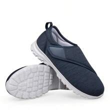 Diabetic Swollen Feet Shoes For Men, Wide Width Adjustable Strap Soft Bottom Lightweight Loose Fit Shoes For Edema Feet, Post-Operative Care - Blue - View 2