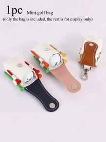 1pc Kleurrijke gestikte golftas, outdoor taille hangende sleutelhanger golf mini heuptas, draagbare golf beschermingstas, geweldig golfcadeau, kerstcadeau, geschikt voor dagelijks gebruik organizer opslag opbergtas organisatie