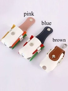 1pc Kleurrijke gestikte golftas, outdoor taille hangende sleutelhanger golf mini heuptas, draagbare golf beschermingstas, geweldig golfcadeau, kerstcadeau, geschikt voor dagelijks gebruik organizer opslag opbergtas organisatie