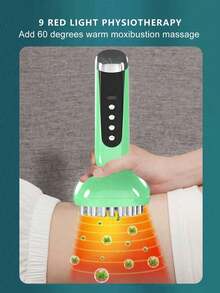 AXH 1 Bàn chải massage huyệt đạo toàn thân với chức năng rung vi dòng, có thể sạc lại, phù hợp cho mọi thành viên trong gia đình, cả nam và nữ, cũng thích hợp cho các thẩm mỹ viện. - màu xanh lá - Xem 4