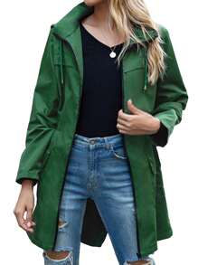 Women Light Rain Jacket Waterproof Active Outdoor Trench Raincoat With Hood Ladies Lightweight Windproof Windbreaker