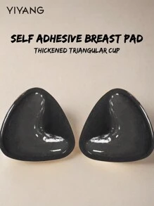 1 par de almohadillas autoadhesivas de doble cara, almohadillas adhesivas para el pecho, almohadillas de relleno reutilizables, almohadillas de pecho gruesas invisibles para bikini, impermeables para nadar