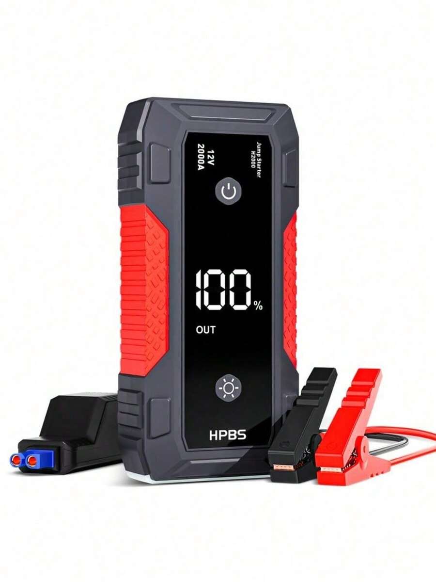 2000A Car Jump Starter Battery Pack For Up To 8L Gas And 6.5L Engines