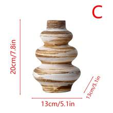 Modern Minimalist Brown Coarse Pottery Handmade Ceramic Vase Home Decoration Ornament Creative Living Room Study Desktop Flower Vase Gifts Birthday Graduation Back To School Room Decor School Supplies Glass Vase