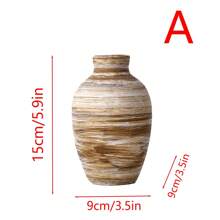 Modern Minimalist Brown Coarse Pottery Handmade Ceramic Vase Home Decoration Ornament Creative Living Room Study Desktop Flower Vase Gifts Birthday Graduation Back To School Room Decor School Supplies Glass Vase