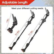 2-In-1 Mini Electric Chainsaw & Cordless Pole Saw Chain Saw 500W Battery Power Tools