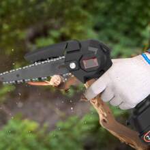 2-In-1 Mini Electric Chainsaw & Cordless Pole Saw Chain Saw 500W Battery Power Tools