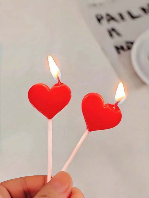 Heart Shaped Candles, Birthday Candles, Birthday Cake Decorative Inserts, Birthday Cake Decorations, Autumn Cake Decorations, Cake Decorations, Baking Decorative Supplies