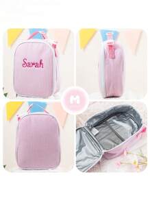 Bolsa de almuerzo personalizada para niños, bolso escolar de gasa con burbujas, lonchera térmica de gran capacidad, bolsa de almacenamiento portátil para uso diario y al aire libre, bolsos para damas