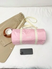 1pc Boys Girls Large Capacity Foldable Travel Bag, Simple Design, Large Capacity Waterproof Yoga/Swimming/Fitness, Including Wet/Dry Separation And Training Sports Bag With Handle, Spacious Travel Bag Equipped With Durable Zipper Compartments, Suitable For All Occasions