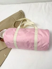 1pc Boys Girls Large Capacity Foldable Travel Bag, Simple Design, Large Capacity Waterproof Yoga/Swimming/Fitness, Including Wet/Dry Separation And Training Sports Bag With Handle, Spacious Travel Bag Equipped With Durable Zipper Compartments, Suitable For All Occasions