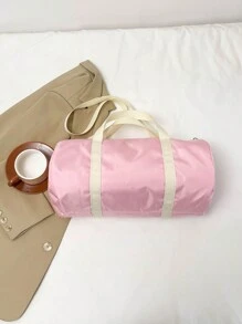 1pc Boys Girls Large Capacity Foldable Travel Bag, Simple Design, Large Capacity Waterproof Yoga/Swimming/Fitness, Including Wet/Dry Separation And Training Sports Bag With Handle, Spacious Travel Bag Equipped With Durable Zipper Compartments, Suitable For All Occasions