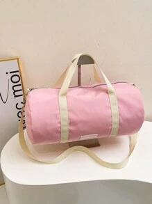 1pc Boys Girls Large Capacity Foldable Travel Bag, Simple Design, Large Capacity Waterproof Yoga/Swimming/Fitness, Including Wet/Dry Separation And Training Sports Bag With Handle, Spacious Travel Bag Equipped With Durable Zipper Compartments, Suitable For All Occasions