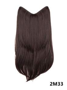 合成长直发接发 22 英寸夹式接发 V 形耐热假发 女士女孩天然接发 圣诞节热卖 - 彩色 - 查看 15