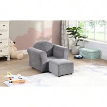 Chair,  Upholstered Couch With Ottoman