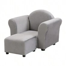 Chair,  Upholstered Couch With Ottoman
