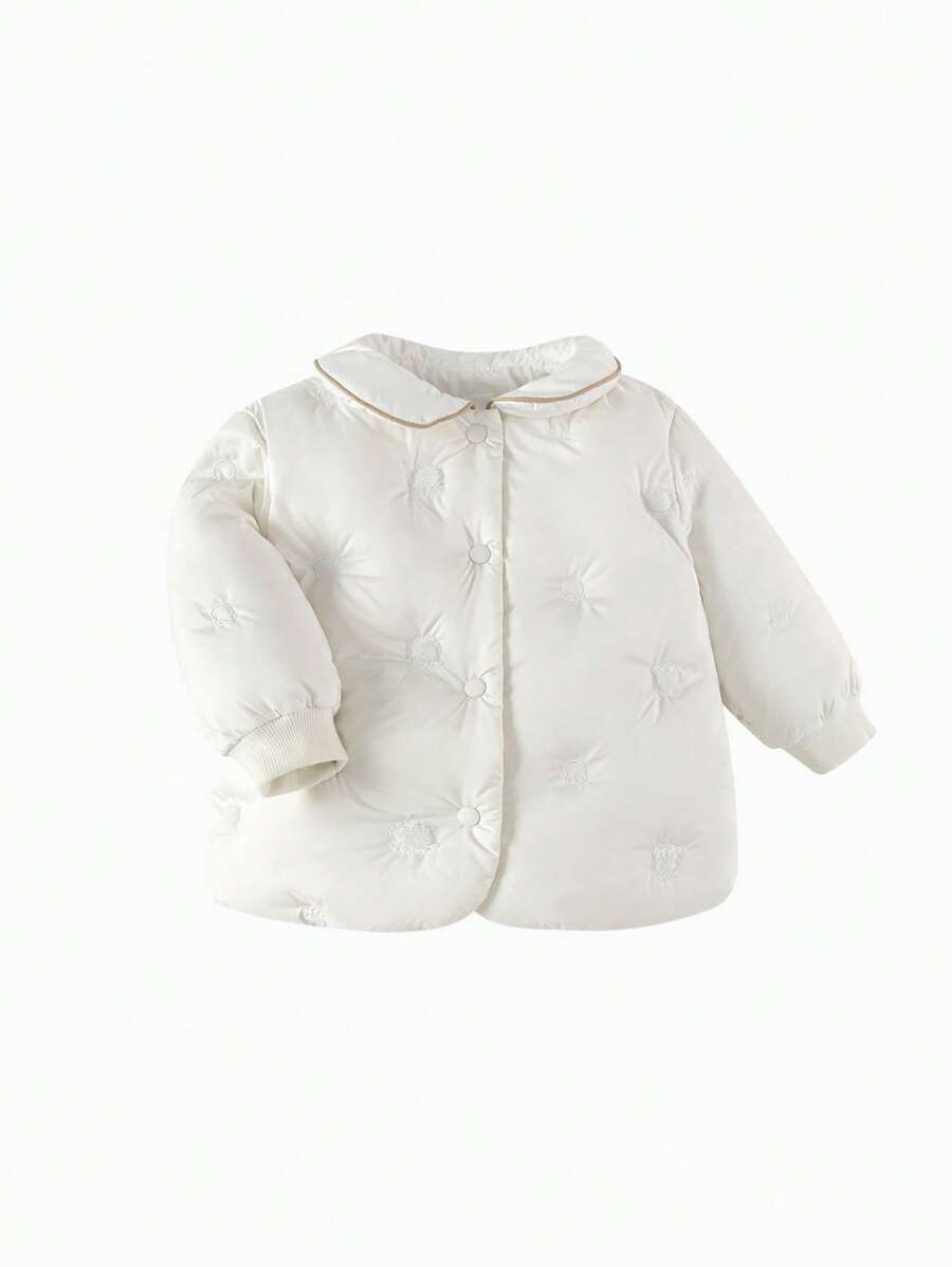 Balabala Girls' Lightweight Down Jacket Cute And Delicate Winter 2024 Outerwear - White - View 1