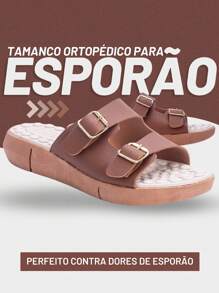 Sandalia Tamanco Ortopedico Para Esporão Confortavel Palmilha Massageadora Ajuda Contra Dores nos Pés