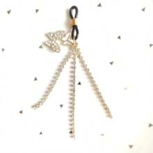 白色蝴蝶水晶流苏奢华成人女士玩具颈链 - 白色 - 查看 5