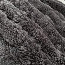 毛绒枕套长枕套保暖柔软舒适无芯无填充四季皆宜 - 咖色 - 查看 9