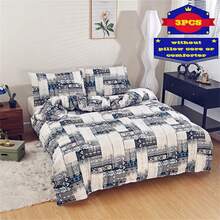 Bộ chăn ga gối 3 món, Bộ chăn ga gối in họa tiết cổ điển nhiều màu sắc Boho, Vỏ chăn mềm mại thoải mái, Dành cho phòng ngủ, Phòng khách (1*Vỏ chăn + 2*Vỏ gối, Không có lõi) - Nhiều màu - Xem 6