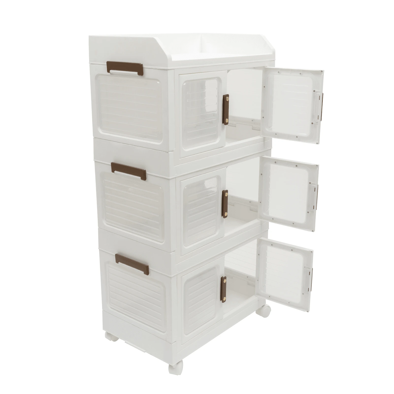 LOYALHEARTDY Plastic Collapsible Storage Bins With Lids And Wheels