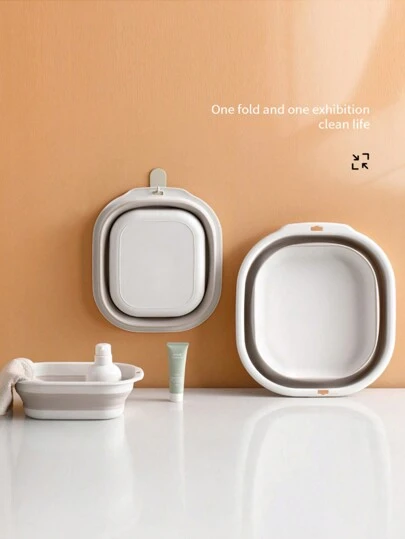 3pcs Foldable Wash Basin Set, Portable Folding Washbowl, Square Folding Basin & Laundry Basket, Plastic Washbasin, Vegetable Washing Basin, Student Dormitory Plastic Foot Basin, Folding Multi-Function Washbasin, Space-Saving Foldable Sink For Camping, Suitable For Bathroom, Home, Dorm, Travel And Outdoor Use, Essential Back-To-School Item For Washing Dishes, Fruits, Camping, Laundry Home Bathroom Decor Fall Decor Back To School