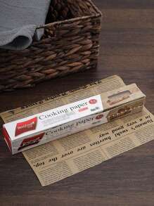 1/2/3 Roll Retro Newspaper Pattern Baking Oil Paper, Out Baking Dessert Parchment Paper Liners, Non Stick Heat Resistant Waterproof Greaseproof, Perfect For Air Fryer Baking Cooking, Kitchen Accessories