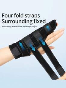 1 pieza Entablillado de aluminio para dedos con diseño transpirable para dar soporte al dedo y prevenir torceduras, para el meñique y el anular - Negro - Ver 3