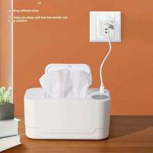 1 个 USB 供电 10W 湿巾加热盒，温度可调 55-65 度，恒温绝缘湿巾加热器和分配器，便携式湿巾加热器婴儿淋浴家庭装饰礼物 - QJ-J2 - 查看 1