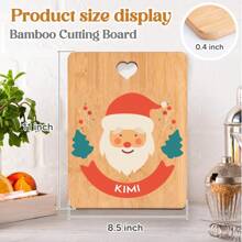 1 Stück Weihnachten Serviertablett, Schneidebrett, mit personalisiertem Namen und Text, mit Schleife, Rentier und Schneeflocken Elementen, Fröhliche Weihnachten, warmes und süßes Geschenk, hochwertiges Geschenk für Zuhause, hochwertiges Küchenutensil, geeignet für Eltern, Paar, Ehefrauen und Kochliebhaber, Valentinstag Geschenk, für Lebensmittel und Früchte, viral, unverzichtbar für Einweihungsgeschenke