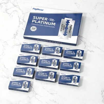 100pcs High Quality Stainless Steel Manual Razor Blades, Sharp And Durable Multi-Purpose Blades For Shaving, Double Edge Razor Blades