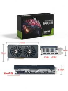SOYO NEW AMD Radeon RX5700XT 8GB Graphics Card GDDR6 Memory PCIE4.0x16 DPx3 256Bit Gaming Video Card For Desktop Computer GPU - RX5700 XT 8GB - View 9