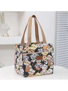 Túi đựng đồ ăn trưa họa tiết hoa thẩm mỹ, Túi đựng đồ ăn Bento dung tích lớn cách nhiệt, Túi đựng đồ giữ nhiệt cho trường học, công việc, du lịch & dã ngoại Phụ kiện bãi biển ngoài trời Đồ dùng thiết yếu cho gia đình Đồ dùng học tập trở lại trường Túi đựng đồ đi làm Túi cắm trại Hoạt hình nhỏ cho phụ nữ Trẻ em Phụ nữ Con trai Con gái - Nhiều màu - Xem 16