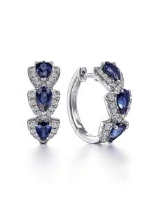 1 Pair Elegant 925 Sterling Silver Cubic Zirconia Earrings, Wedding Anniversary Jewelry, Gift For Women, Fine Jewelry - 1# - View 2