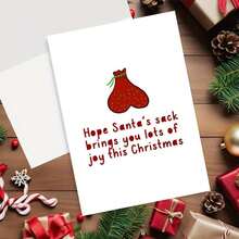 1 张浪漫精致的祝福卡，代表对朋友和家人的真挚祝福，圣诞装饰卡，适合任何收件人，朋友的庆祝和祝福，独特的礼物创意，非常适合赠送真挚的礼物，精美设计的贺卡 - 彩色 - 查看 5