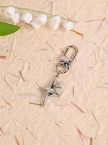 Y2k 星形装饰钥匙扣、包包挂饰、金属钥匙扣、包包、背包、汽车装饰、耳机包星形挂饰、女士汽车配件钥匙扣配件、学校用品、教师礼物、可赠送给朋友的礼物 - 銀色 - 查看 3