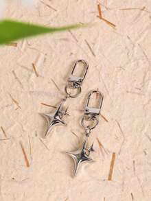 Y2k 星形装饰钥匙扣、包包挂饰、金属钥匙扣、包包、背包、汽车装饰、耳机包星形挂饰、女士汽车配件钥匙扣配件、学校用品、教师礼物、可赠送给朋友的礼物 - 銀色 - 查看 2