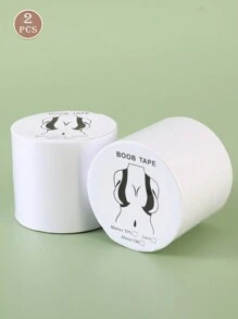 2 件装透明提拉胶带，薄提拉乳房花瓣，隐形无痕乳贴，防下垂，透气，聚拢，弹性胶带 - 無色 - 查看 1