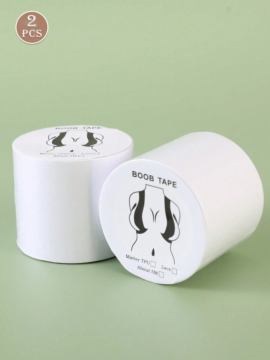 2 件装透明提拉胶带，薄提拉乳房花瓣，隐形无痕乳贴，防下垂，透气，聚拢，弹性胶带 - 無色 - 查看 1