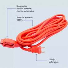 1 Piece 20 Meter Heavy Duty Multi-Socket Electrical Extension - Orange - View 2