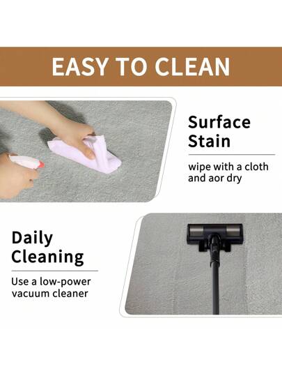 Short Pile Effen Tapijt Living Room Washable Zachte Non Slip Children's Girl Boy Bedroom Carpets Area Fluffy Mat view 5