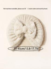 2pcs Baby Hat For Newborn Baby 1-3 Years Bow Hat Plush Hat Baby Girls Fall Clothes Baby Boy Hat Little Girl Hat Set Little Boy Hat Set Baby Autumn And Winter Hair Accessories Toddler Hair Accessories - Multicolor - View 11