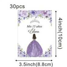 Personalized 15 Years Bottle Stickers - Matte Crown Design For Birthday Celebrations-30pcs Her, Friends - Multicolor - View 6