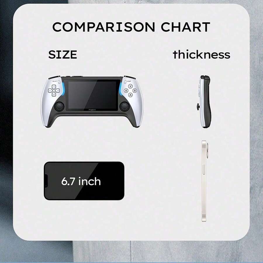 Handheld Game Console 4.3 Inch ProjectX IPS Screen 10 Emulators